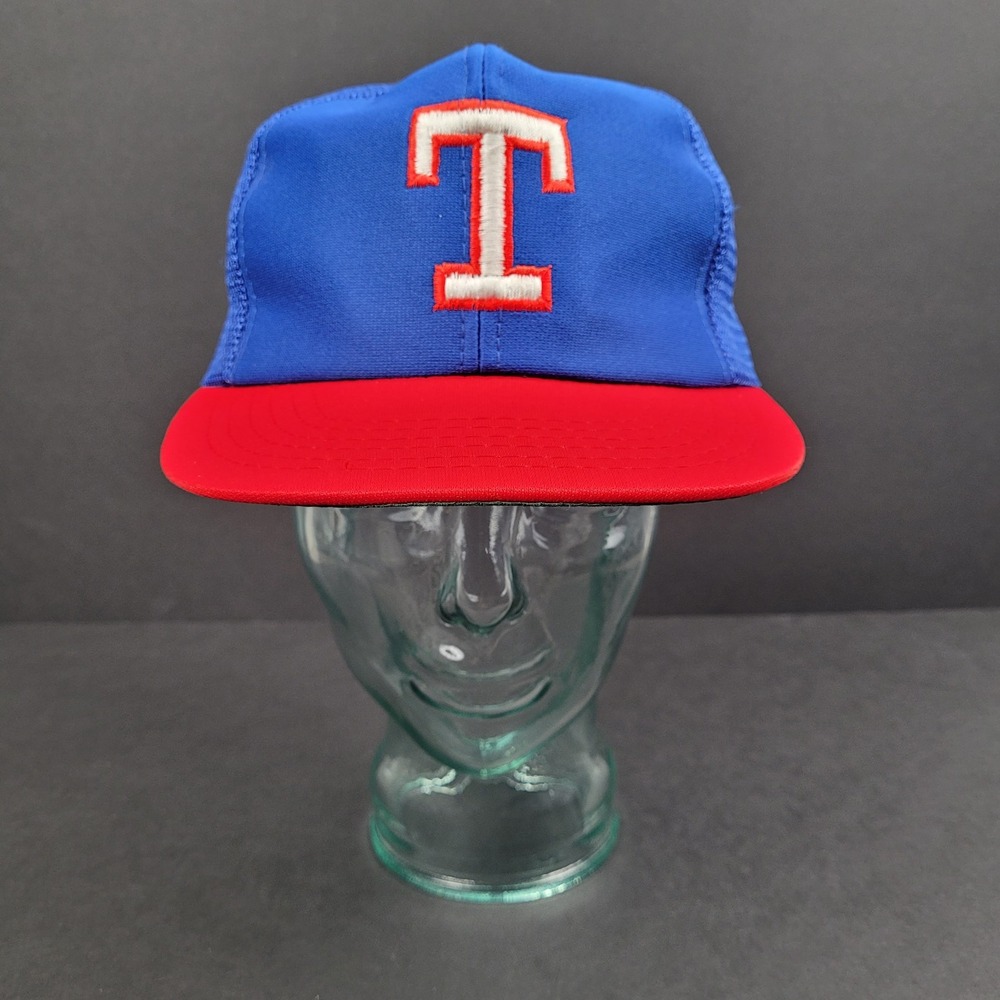Vintage 1980s Texas Rangers MLB Snapback Trucker Hat